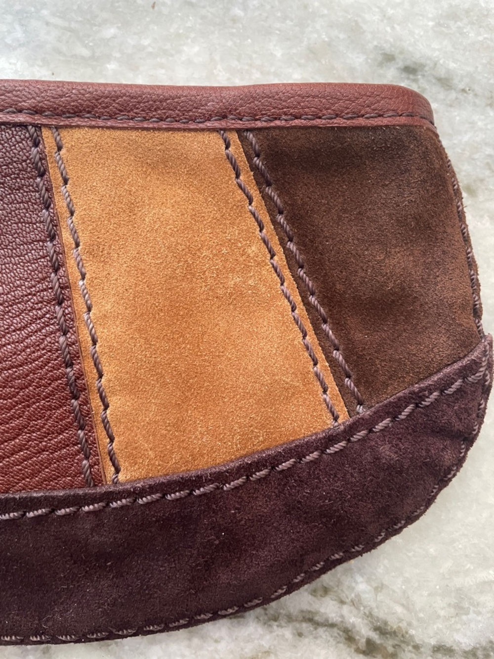 Vintage 90s Leather Lucky Brand Wristlet - Picture 4 of 11